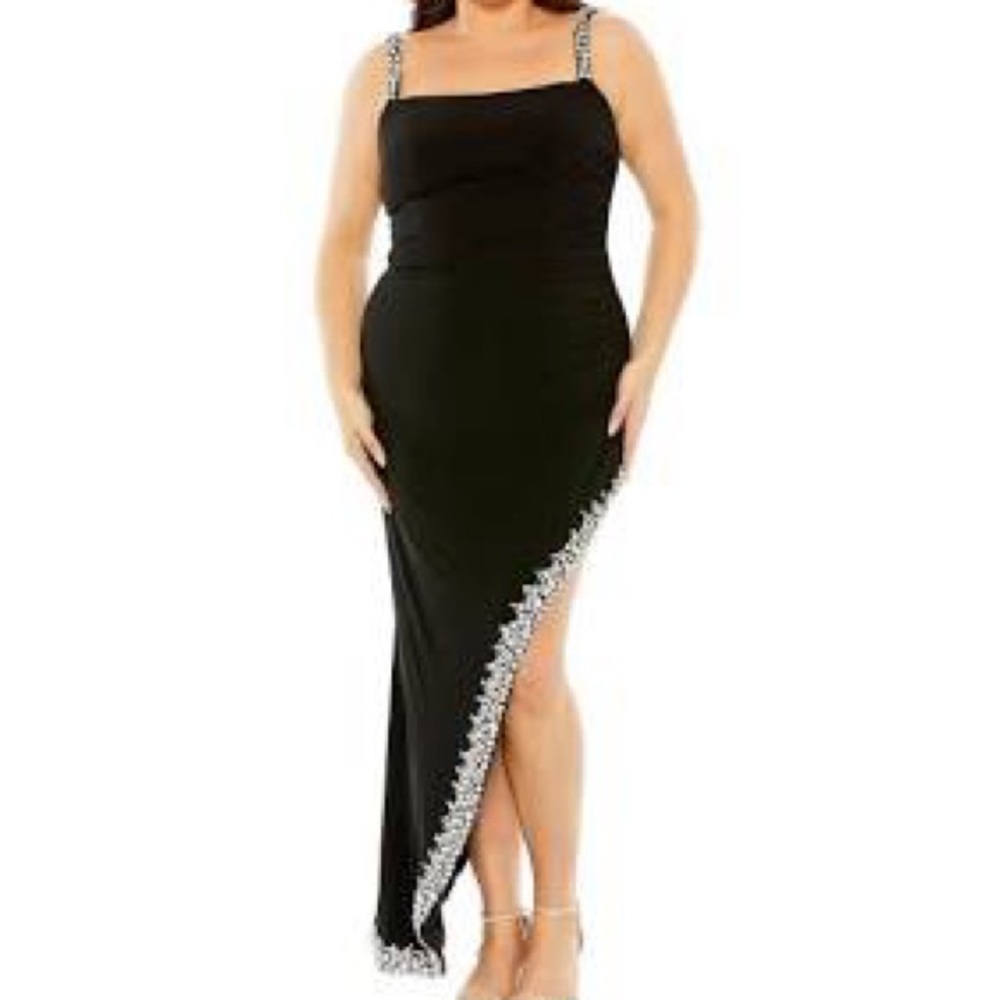 ✔️47B/32/20 BNWT MAC DUGGAL Elegant Black Evening Dress #76994
